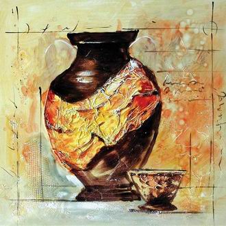 Textured Utensils oil painting
